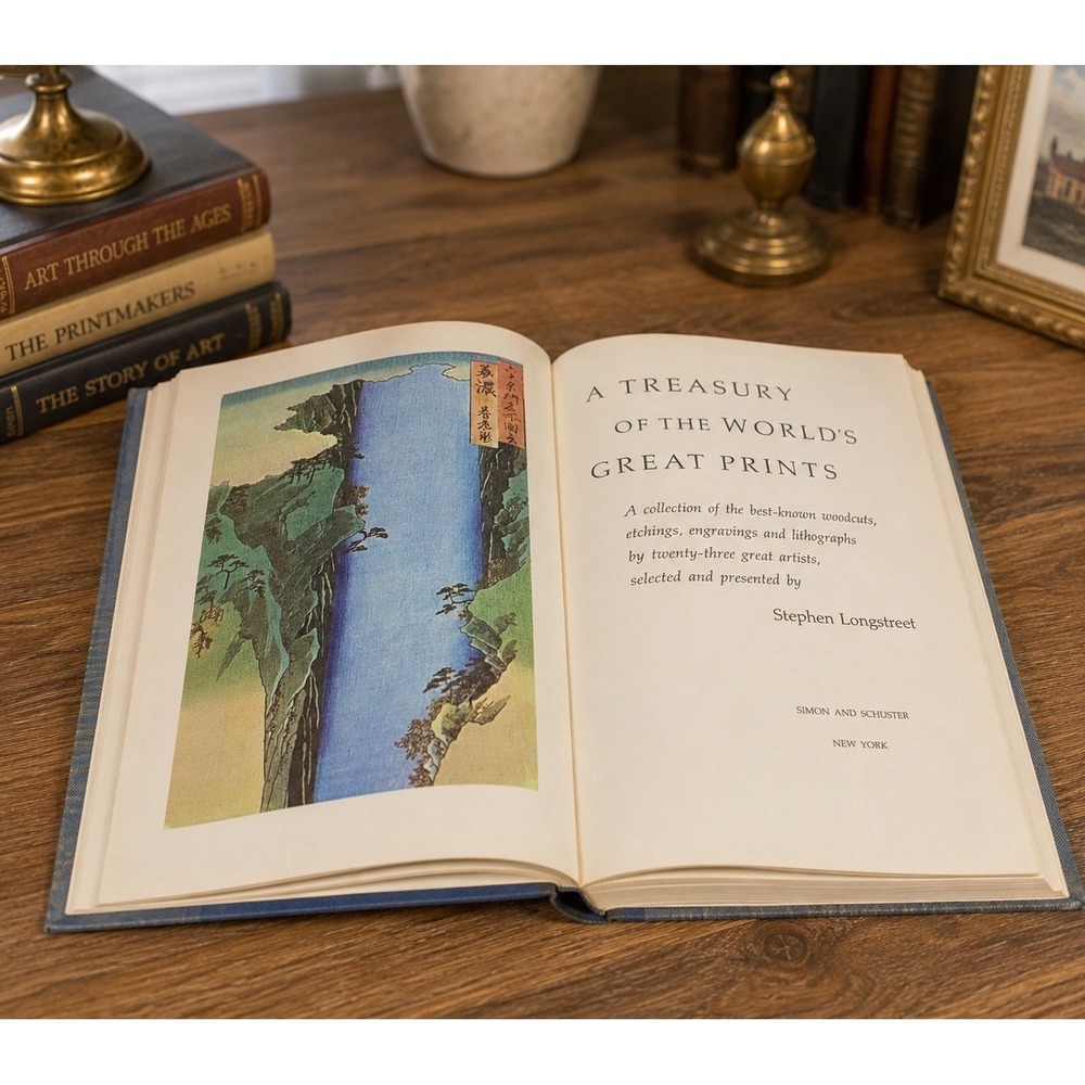 1961 A Treasury of the World's Great Prints Longstreet 1st Ed HC Ex Library Art
